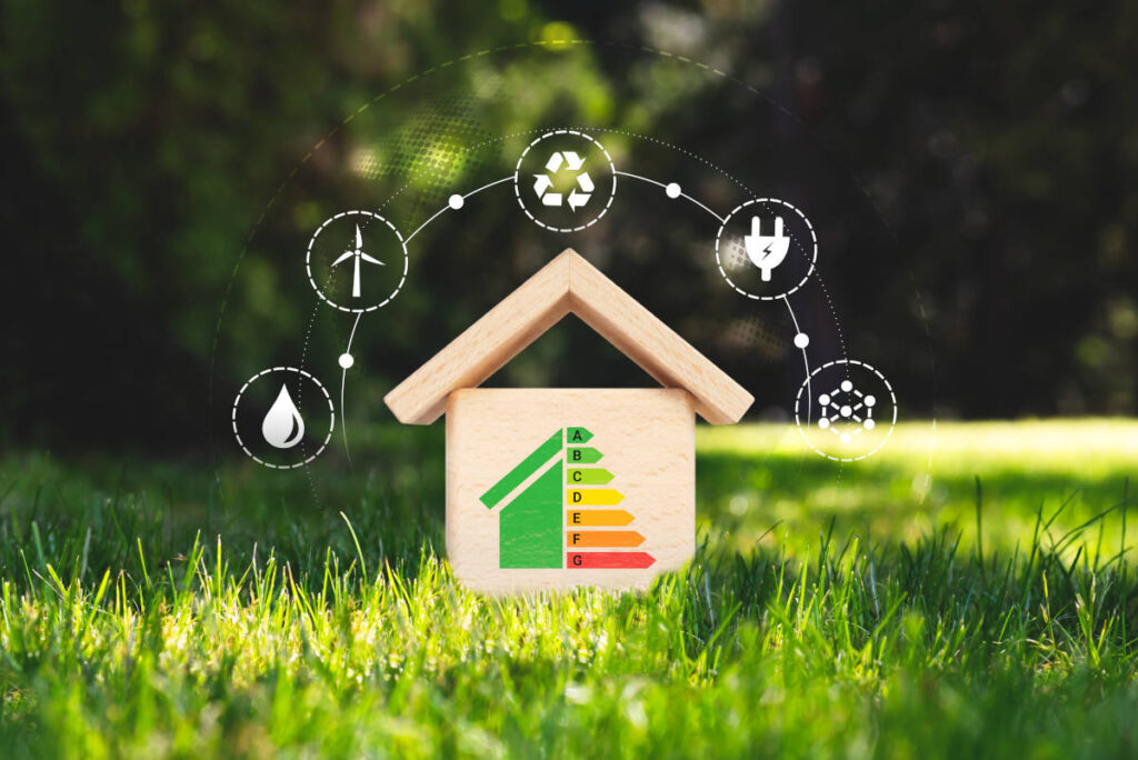 energy efficient home abstract illustration